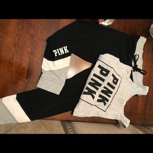 Pink leggings and tank top